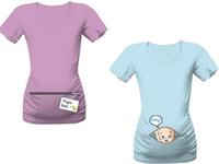 Těhotenská trička - vtipná a pohodlná